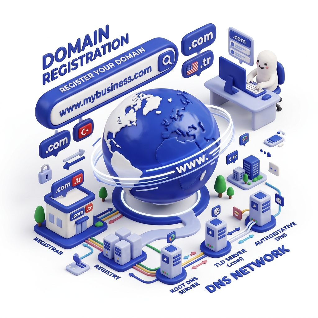 Domain Tescil & DNS Yönetimi